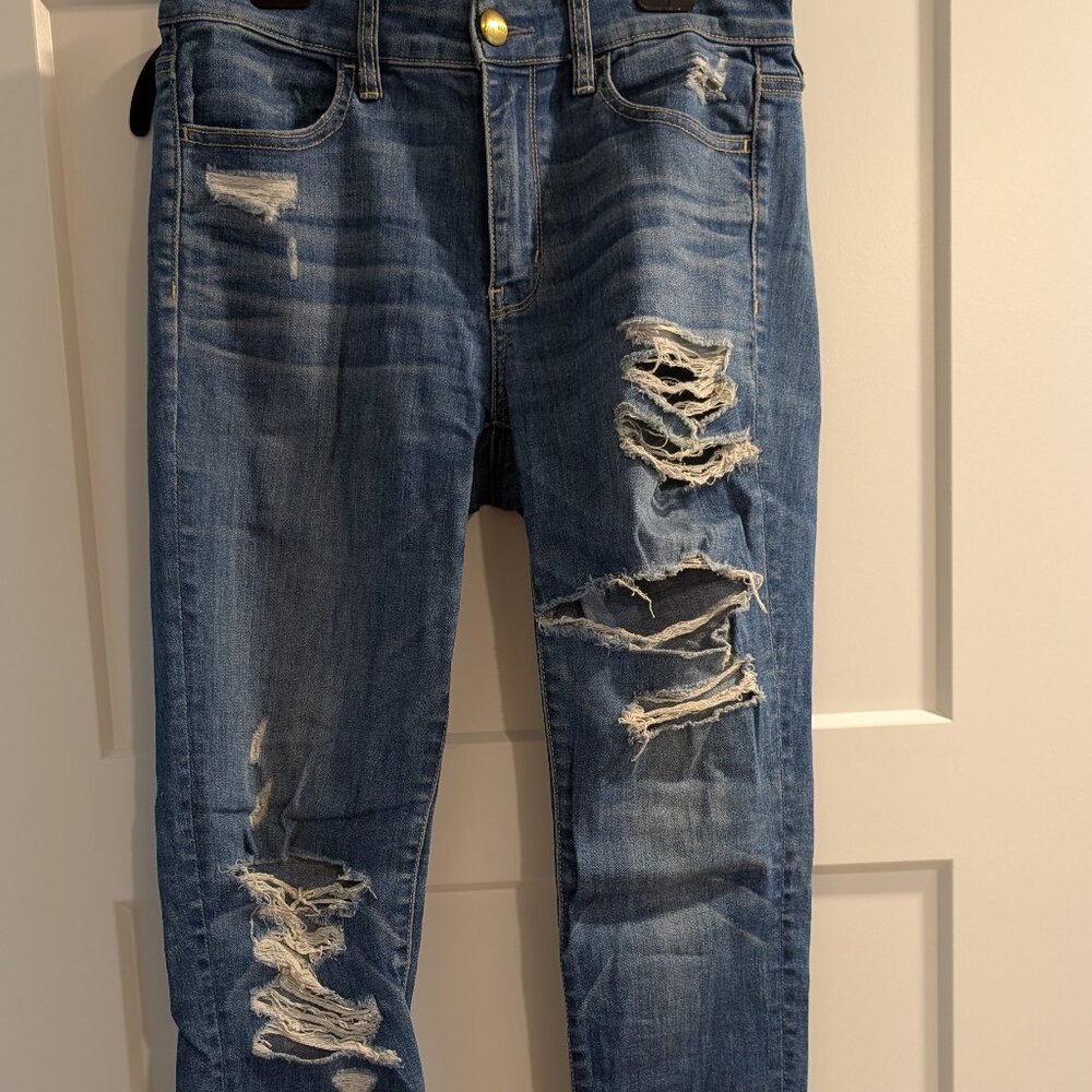 American Eagle Distressed High Waist Skinny Jeans